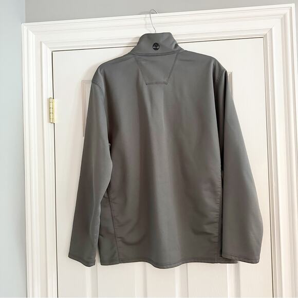 Timberland 1/4 Zip Textured Pullover Long Sleeve Shirt Mens Large Grey Gray - Picture 7 of 10